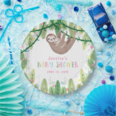 Mam en baby sloth meisje baby shower papieren bordje (Feest)