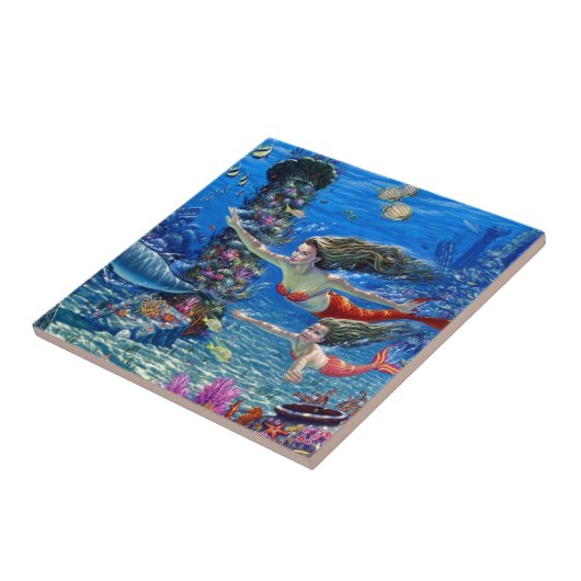 mam en baby tegeltje (Zijkant)