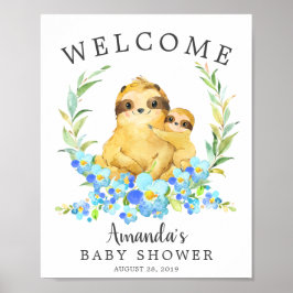 Mam en Baby Welkomstwoord Baby shower Poster