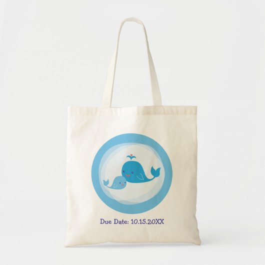 Mam en Baby Whale Bag Tote Bag (Voorkant)
