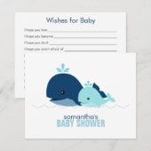 Mam en Baby Whale Mam Advice Kaarten {blauw} (Voorkant / Achterkant)