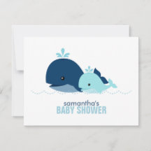 Mam en Baby Whale Mam Advice Kaarten {blauw}