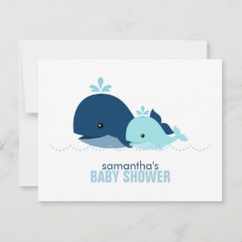 Mam en Baby Whale Mam Advice Kaarten {blauw}