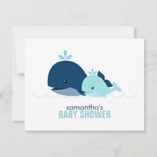 Mam en Baby Whale Mam Advice Kaarten {blauw}