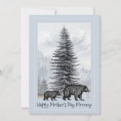 Mam en Baby Woodland Beren Moederdag mama (Voorkant)