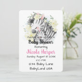 Mam en Baby Zebra Feestdagenkaart (Staand voorkant)