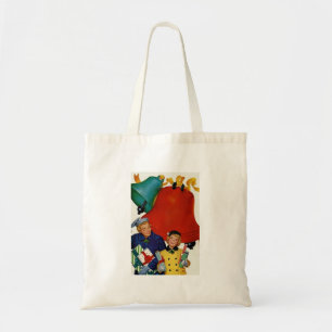Mam- en Daughter-kerstwinkels uit de jaren '50 Tote Bag
