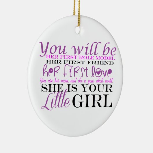 Mam en dochter: Liefde Keramisch Ornament (Rechts)