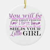 Mam en dochter: Liefde Keramisch Ornament (Voorkant)