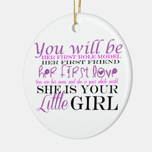 Mam en dochter: Liefde Keramisch Ornament (Links)