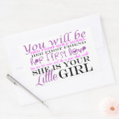 Mam en Dochter: Liefde Rechthoekige Sticker (Envelop)