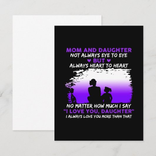 Mam en dochter, maar ik hou van je, dochter bedankkaart (Voorkant / Achterkant)