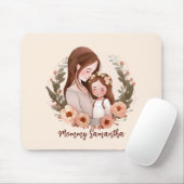 Mam en dochter met Roos Wreater 2 Muismat (Met muis)