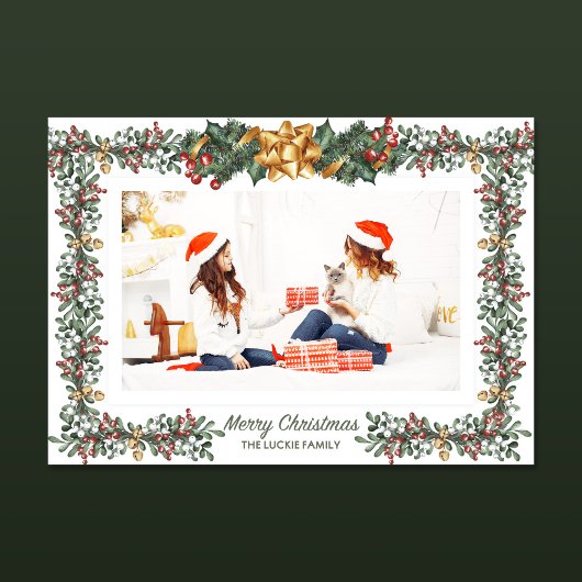 Mam en Dochter Mistletoe Christmas Holiday Kaart