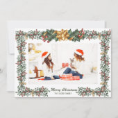 Mam en Dochter Mistletoe Christmas Holiday Kaart (Voorkant)