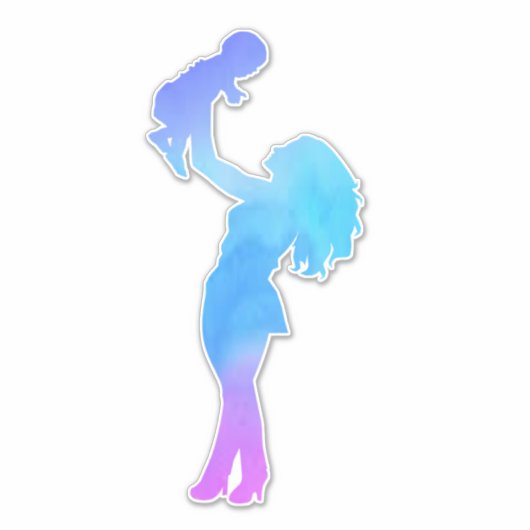 Mam en haar Baby Sticker (Voorkant)