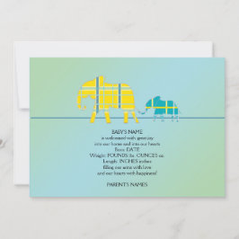 Mam en ik Blue Elephant Baby Aankondiging