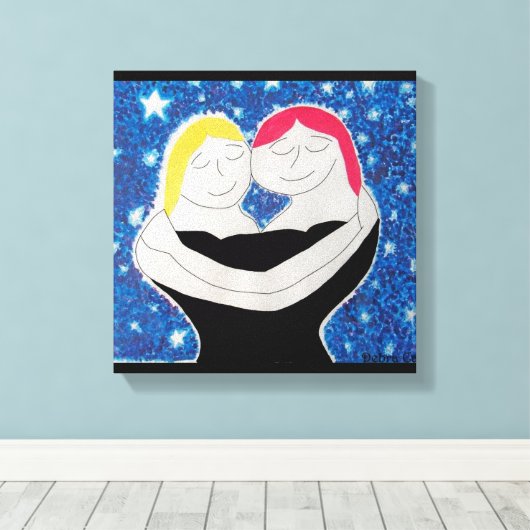 Mam en ik canvas afdruk (Insitu (Houten vloer))