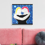 Mam en ik canvas afdruk (Insitu (Woonkamer))