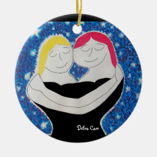 Mam en ik-cirkelvormig versiering keramisch ornament