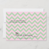 Mam en ik Elephant Baby Girl Shower Invitation Kaart (Achterkant)