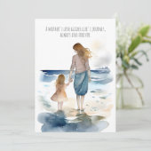Mam en ik op het strand | MOEDERDAG Kaart (Staand voorkant)