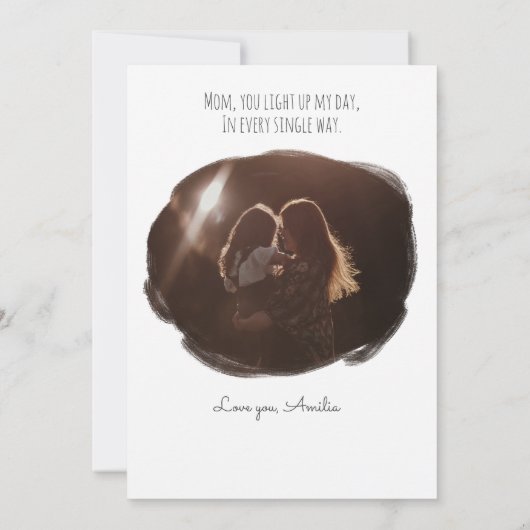 Mam en ik op het strand | MOEDERDAG Kaart (Achterkant)