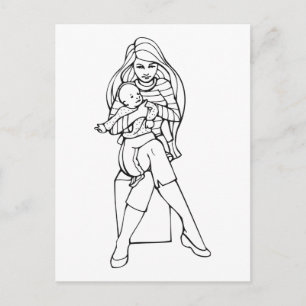 Mam en kind briefkaart