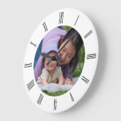 Mam en Kind Cirkel Vorm Familie Foto Grote Klok (Hoek)