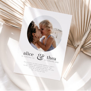 Mam en Kind - Foto gezamenlijke verjaardag Kaart