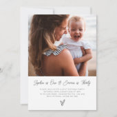 Mam en Kind - Foto Gezamenlijke Verjaardag Script Kaart (Voorkant)