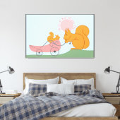 Mam en Kind Happy Day Canvas Afdruk (Insitu (Slaapkamer))