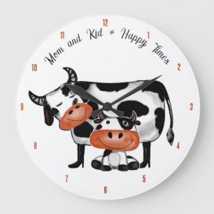 Mam en Kind * Happy Times Wall Clock Grote Klok