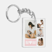 Mam en Kinder naam Kepomwille Foto Collage Sleutelhanger (Voorkant Links)