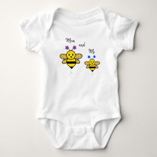 Mam en Me Whimsical Floral Bee Baby Bodysuit