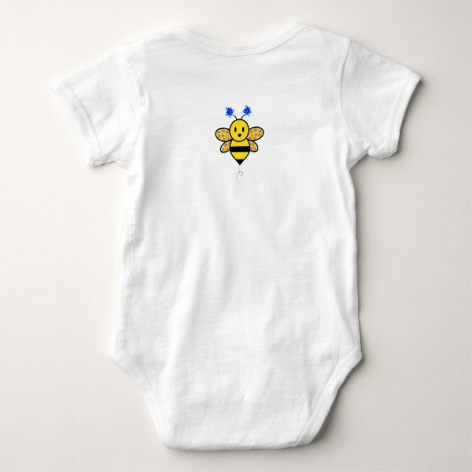 Mam en Me Whimsical Floral Bee Baby Bodysuit (Achterkant)