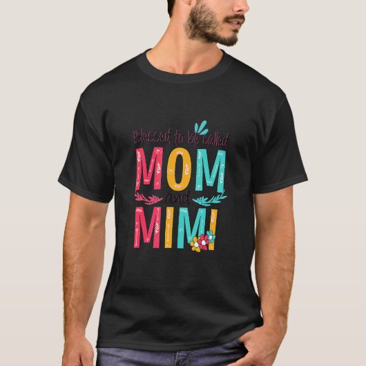 Mam en Mimi Floral oma T-shirt (Voorkant)