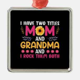 Mam en oma Flower Metalen Ornament