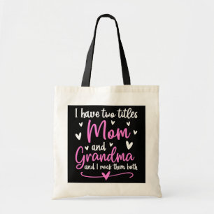 Mam en oma ik heb twee titels voor moeder en oma tote bag