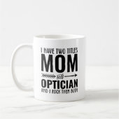 Mam en opticien grappig koffiemok (Links)
