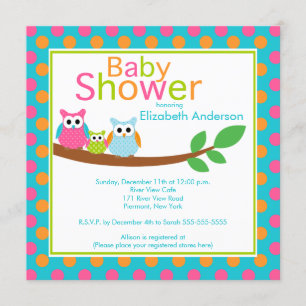 Mam en pa hebben Baby Owl Boy Baby shower Kaart