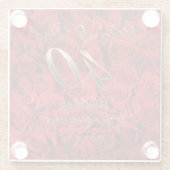 Mam en Pap 40th Bruiloft Jubileum Keepsake Glazen Onderzetter (Achterkant)