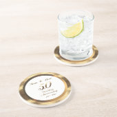 Mam en pap 50th Golden Wedding Jubileum 2021 Zandsteen Onderzetter (Zijkant)