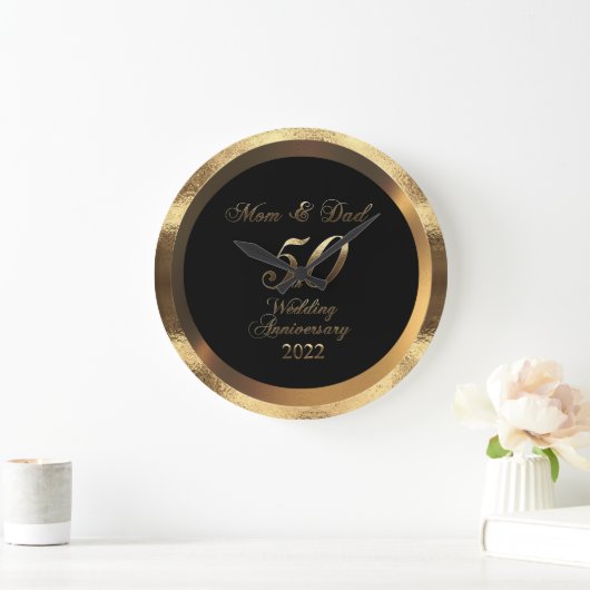 Mam en pap 50th Golden Wedding Jubileum 2022 Grote Klok (Huis)