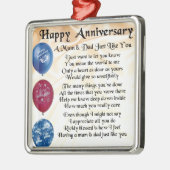 Mam en pap gedicht - Happy Jubileum - Cream Metalen Ornament (Links)