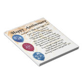 Mam en pap gedicht - Happy Jubileum - Cream Notitieblok (Schuin)