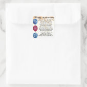 Mam en pap gedicht - Happy Jubileum - Cream Vierkante Sticker (Tas)