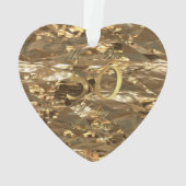 Mam en pap Golden Wedding Jubileum 50th Ornament (achterkant)