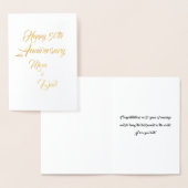 Mam en pap Golden Wedding Jubileum Folie Kaarten (Display)