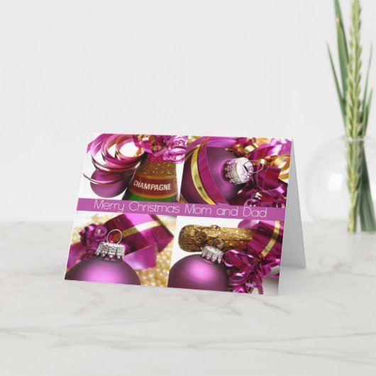 Mam en pap kerstkaart feestdagen kaart (Voorkant)